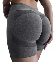 Calza Push Up Short Mujer Frunce Levanta Gluteos Modeladora