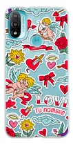 Funda Para Motorola San Valentín Sticker Tatto Con Tu Nombre