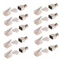 Conector Ficha Plug Rj-45 Blindado Cat 6 Amp Tyco P/jack X10