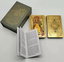 Gold Foil Tarot Dorado Rider Plásticas En Caja De Lujo 12x7