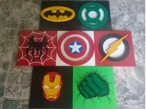 Cuadros En Relieve O 3d Motivo De Los Super Heroes