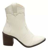 Botas Vaqueras Para Mujer Petra Hueso