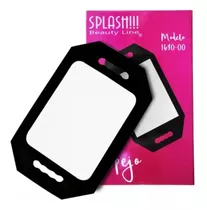 Espejo Rectangular Foamy Negro Con Agarradera Splash Estetic