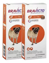 Combo 2x Bravecto Cães De 4,5 A 10 Kg