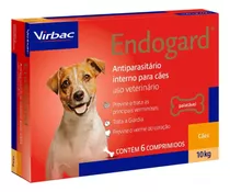 Vermífugo Endogard Original Cães Até 10kg Caixa C/ 6un Verme