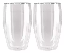 Set 2 Vasos Doble Pared Hot And Cold Color Transparente