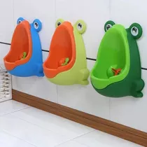 Urinario Pelea De Pared Ranita Para Niños / Color Verde