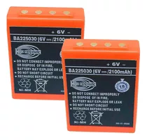 Meewellvetry (pack Of 2) 6v 2100mah Ba225030 Ni-mh Rechargea