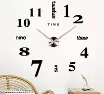 Reloj De Pared 3d Silencioso 50cm Moderno Hogar Oficina