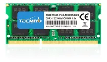 Memoria Ram Tecmiyo 8 Gb Ddr3-1333 Sodimm Pc3-10600s Laptop