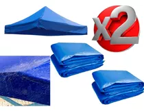 Pack X 2 Lona Repuesto 3x3 Para Toldo Carpa Techo Plegable