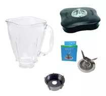 Vaso Oster Cube Cristal + Aspa + Tapa + Portavaso