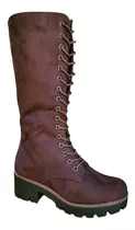 Botas Largas Bucaneras De Gamuza Mujer Casual - 7130