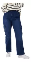 Jeans Cargo Mujer Elastizado, Wide Fit. Todos Los Talles 