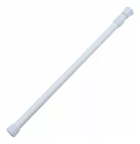 Tubo Barra Colgar Cortina Baño Ajustable Extendible Ducha 1a Color Blanco