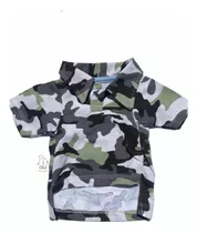 Camisa O Chomba Para Perro Mascota Verano T3 Verde Militar