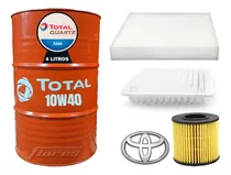 Cambio Aceite 10w40 Total + Kit Filtros Toyota Corolla 1.8