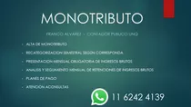 Servicios Contables. Monotributo, Devolucion Impuesto Pais