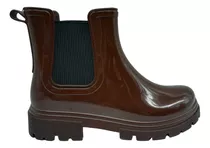 Borcegos De Cuero Aptos Para Lluvia (mujer) Botineta Bota