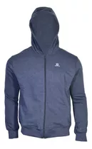 Campera Salomon Logo Lt Fz Hoodie Ii Hombre Mood Indigo Heat