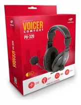 Headset C3tech C/ Microfone E Volume, Preto - Usb