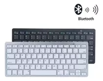 Teclado Bluetooth Sem Fio Celular Notebook Pc Padrão Apple Cor De Teclado Branco Idioma Português Brasil