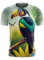 Camiseta Camisa Aves Pássaro Tucano Águia Gavião Papagaio -6