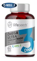 Lifeseeds Ômega 3 Ultra Concentrado Dha 1.000mg Epa 400mg 60 Cápsulas Sem Sabor