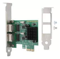 Placa 10/100/1000 Mbps Rj-45* 2 Porta Dupla Pci-ex1 Gigabit