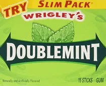 Chicle - Chicle - Wrigley - Doublemint, Slim, 15 Stick Pack,