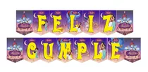 Banderín Aladdin Jazmin Cartel, Con Feliz Cumple