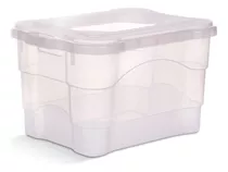 Caja Col Living Box Mediano 16 Lts X 1 Art 9303 Colombraro Color Transparente