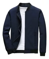 Jaqueta Corta Vento Masculina Casual Bomber Blusa Zíper