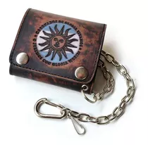 Billetera De Cuero Biker Wallet - Sol De Mayo! Cadena Rider