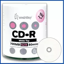 Cd Virgen Smartbuy Tope Blanco Pack 100 Cds 52x 700mb 80min