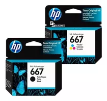 Cart Tinta Hp 667 Para Impresoras Hp 2775, 2375, 2376 C/u