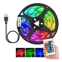 Fita Led Rgb Controle Remoto 3m Usb P/ Tv Pc Carro Decoração