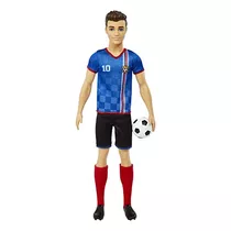 Barbie Muñeca Ken De Fútbol Con Pelo Recortado, Colorido Uni