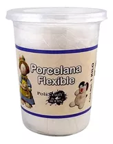 Porcelana Flexible Pasta Francesa Moldeable Manualidades 1kg Color Blanco