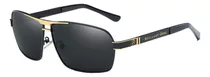 Óculos De Sol Mercedes-benz Proteção Uv400 Polarizado Cor Preto E Dourado