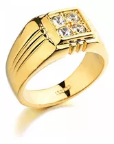 Anillo Hombre Alianza Elegant Man Bañado Oro 18k Genieka