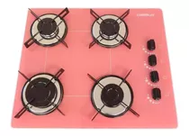 Fogão Cooktop Gás Chamalux 4 Bocas Ultra Chama Rosa Bivolt 127v/220v