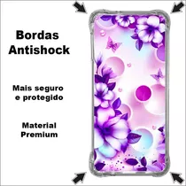 Capa Capinha Personalizada Celular Case Floral Roxa Fl87