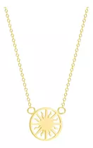 Collar Para Mujer Sunshine Sol Joya Plata Enchapada Oro 18k 