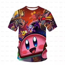 Polera Infantil Con Estampado 3d De Kirby De Nintendo