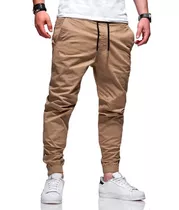 Calças Jogger Camuflada Sarja Masculina Punho Elastico