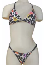 Bikini 2 Piezas Cola Less 2 Tiras Animal Print