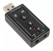 Tarjeta Usb Audio 7.1 Microfono Audifono Volumen Y Mute