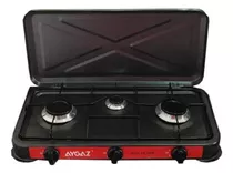 Cocina Portátil A Gas Encimera 3 Platos Con Tapa Aygaz