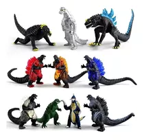 Bonecos Godzilla 10 Miniaturas Coleção Kaiju Figure Monster 